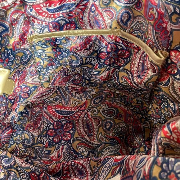 Big Buddha gold quilted front vegan leather tote with gold tone accents … - Picture 10 of 15